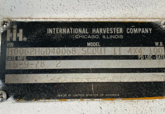 International Harvester Scout 1978 image number 16