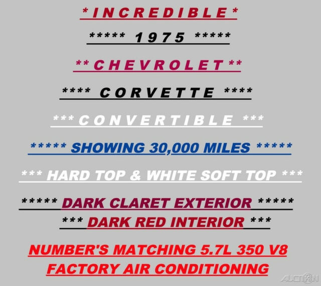 Chevrolet Corvette 1975 image number 1