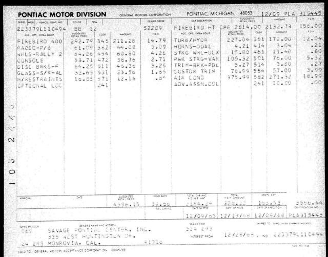 Pontiac Firebird 1969 image number 36