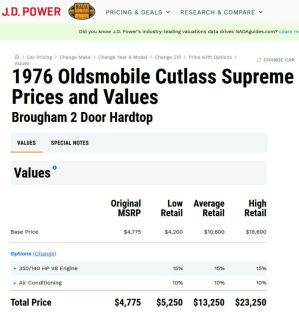 Oldsmobile Cutlass 1976 image number 23