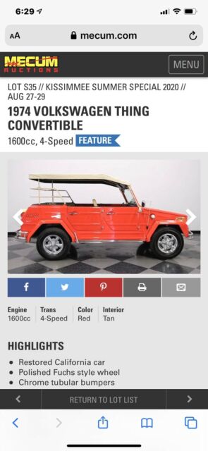 Volkswagen Thing 1974 image number 4