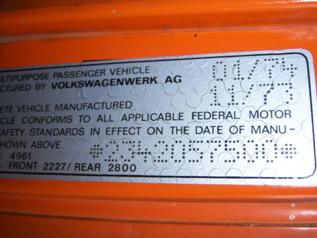 Volkswagen Bus/Vanagon 1974 image number 1