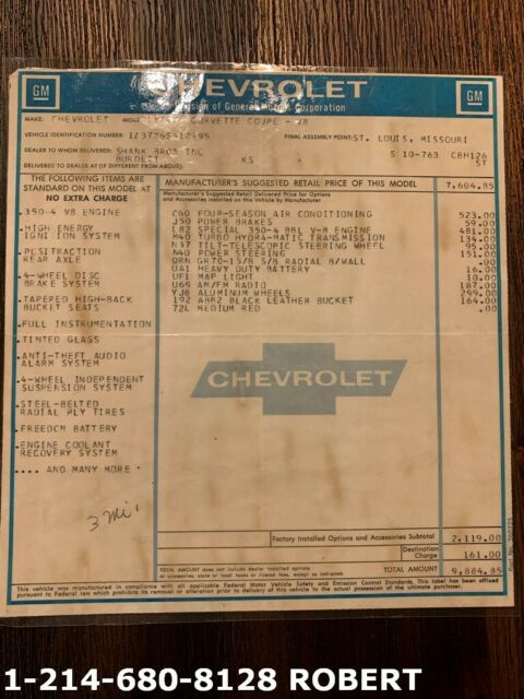 Chevrolet Corvette 1976 image number 23