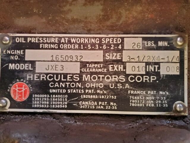 Federal Motors 16M 38 39 40 46 47 HERCULES JXE3 FLATHEAD 1947 image number 21