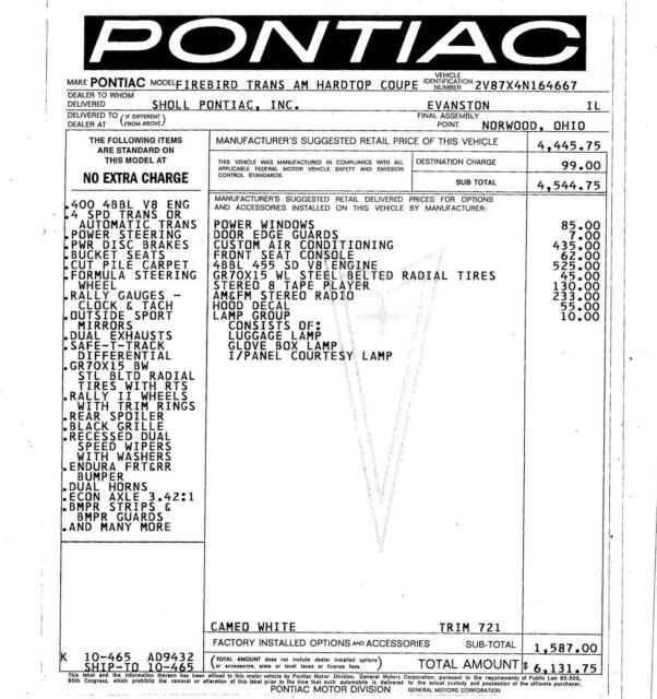 Pontiac Trans Am 1974 image number 23