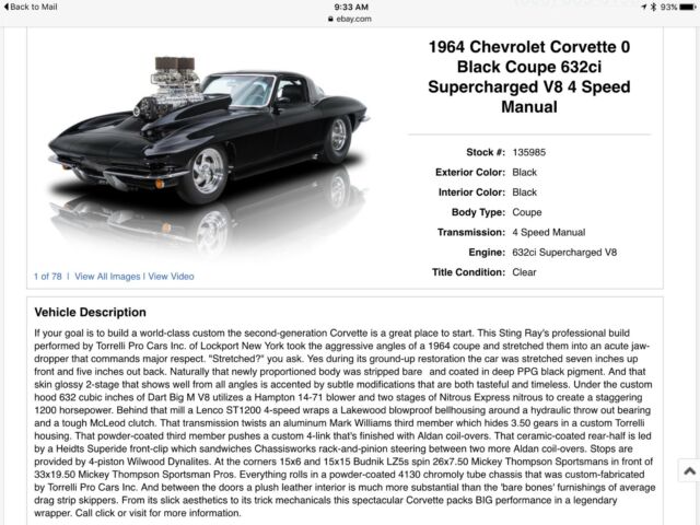 Chevrolet Corvette 1964 image number 4