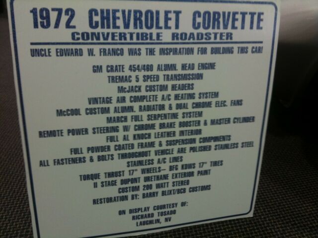 Chevrolet Corvette 1972 image number 4