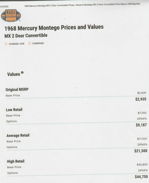 Mercury Montego 1968 image number 33