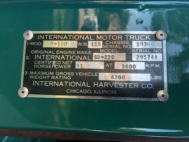 International Harvester R100 1955 image number 16