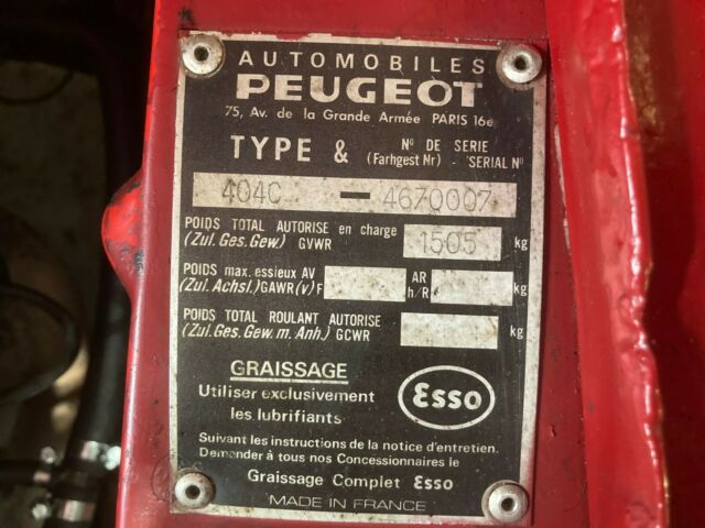 Peugeot 404 1967 image number 7