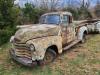 1950 Chevrolet 3100 with 52 Chevy Truckbed Firewood Trailer